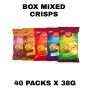 Mixed Crisps Box 40 packs x 38g